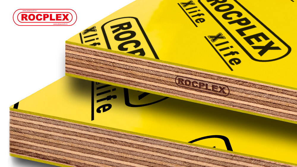 ROCPLEX Xlife Plastic Formwork Plywood – 1.0 mm Waterproof Plastic-Coated Panels for Durable Concrete Formwork