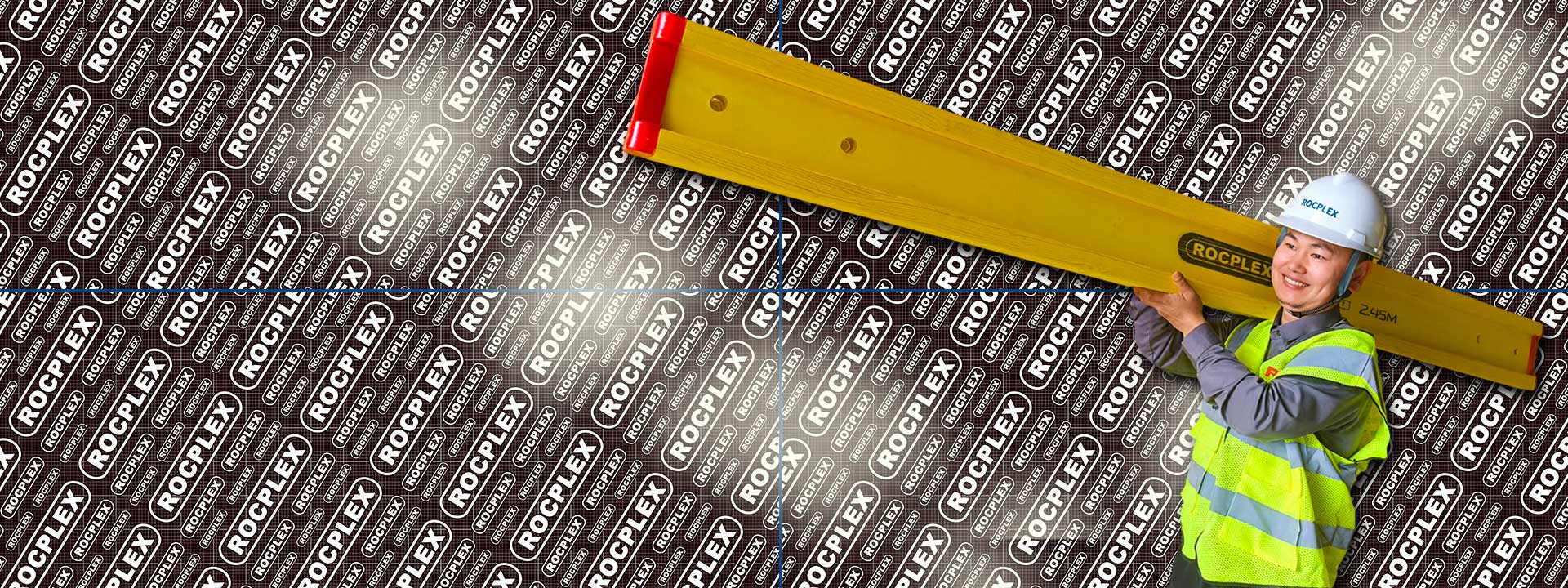 ROCPLEX Formwork Building Materials | H20 Beams | Film Faced Plywood | Concrete Formwork Solutions